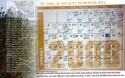 25- 25ths of August in Bonne Bay