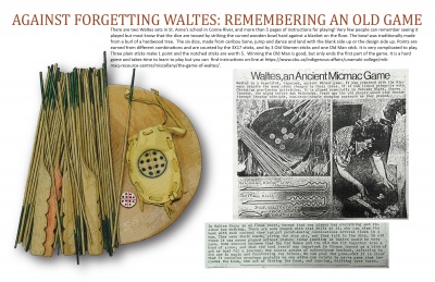 Against Forgetting Waltes: Remembering an Old Game