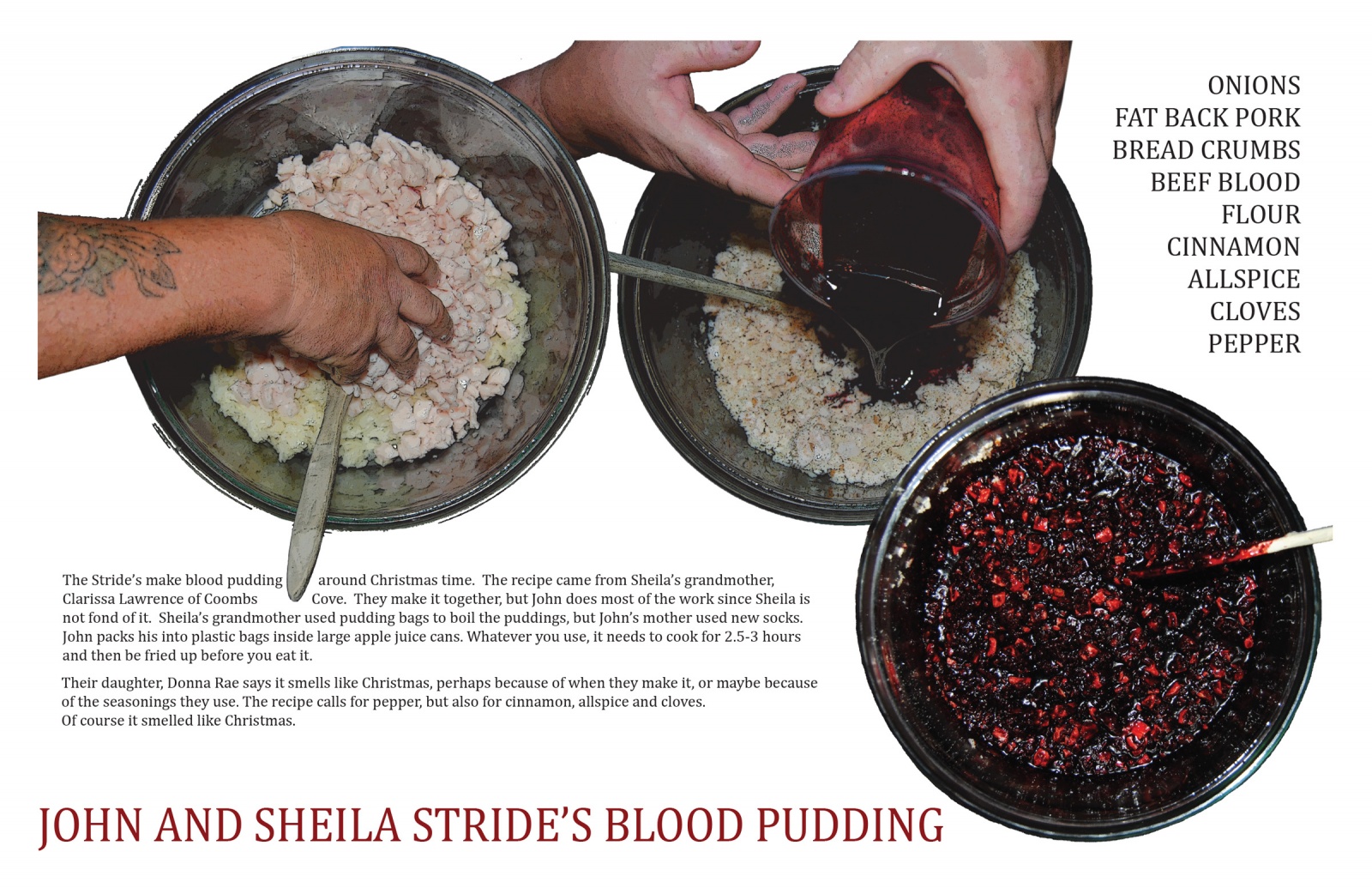 John and Sheila Stride’s Blood Pudding