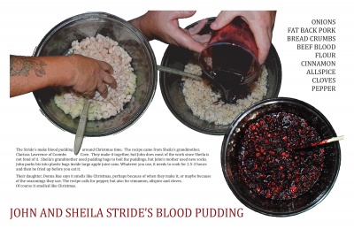 John and Sheila Stride's Blood Pudding