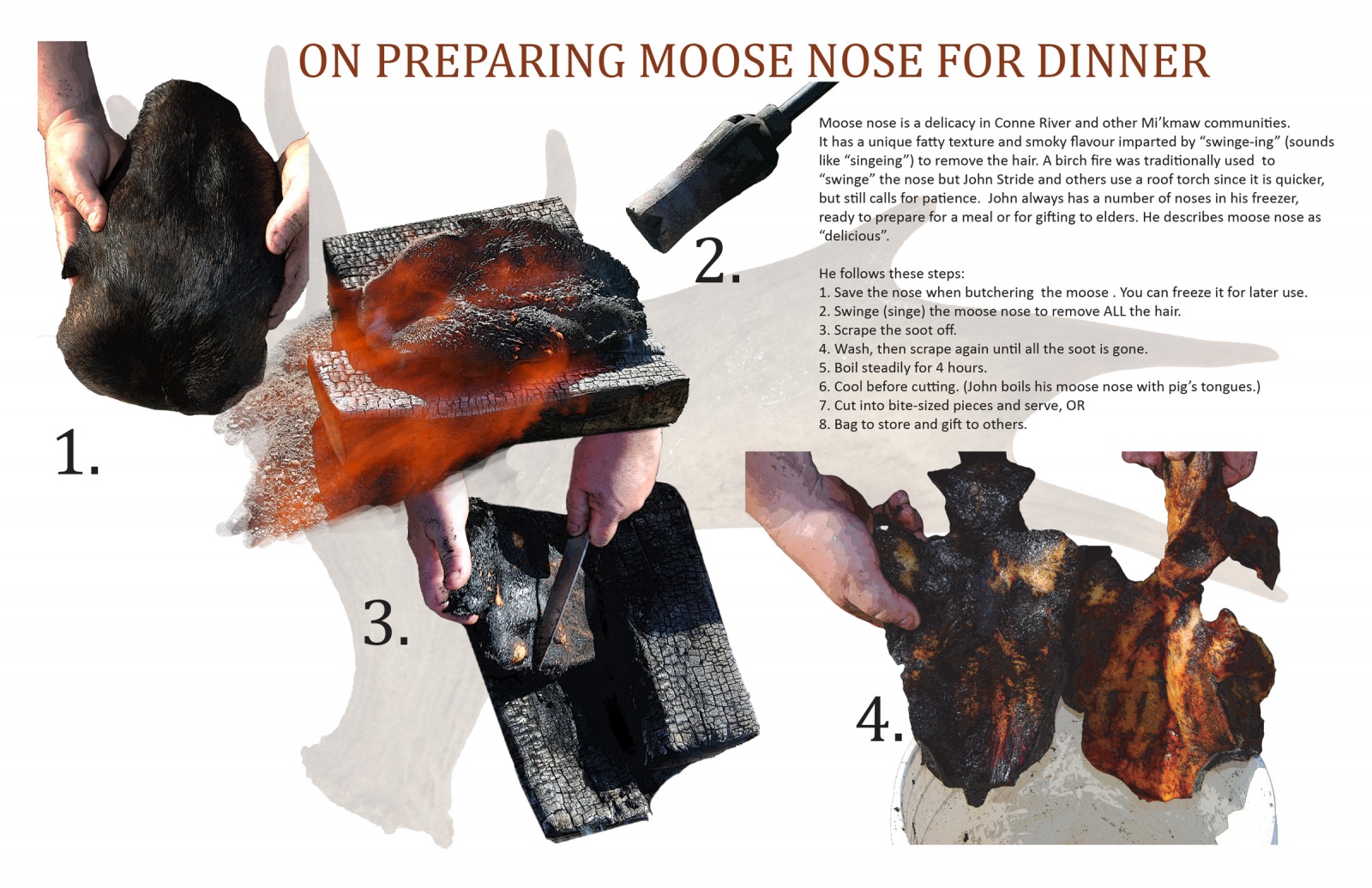 On Preparing Moose Nose for Dinner